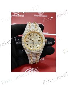 41 mm lyxanpassad Moissanite -män tittar på Iced Gra Certified Moissanite Diamond Bust Down Hip Hop Jewelry Watch for Men Women