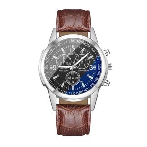 Hot blue light glass belt mens watch fashion gift quartz Watch