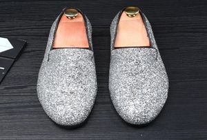 Vestido sapatos plus size 3848 Luxury Men Mocassadores casuais Sapatos de brocas de diamante preto de diamante Black Sapatos Sapatos de festas de casamento