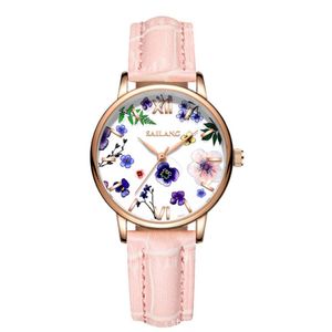 Skórzany pasek CWP Women Watches Studenci Life Waterproof Watch Kwarc Watch Light Luksusowy fan mody bogdy Znakomite panie na rękę 2783