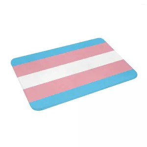 Carpets Blue And Pink Stripe 24" X 16" Non Slip Absorbent Memory Foam Bath Mat For Home Decor/Kitchen/Entry/Indoor/Outdoor/Living Room