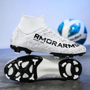 Cleats de futebol Boots de futebol ao ar livre de futebol Mulher homem confortável jovens crianças altas melhores sapatos de treinamento TF para crianças