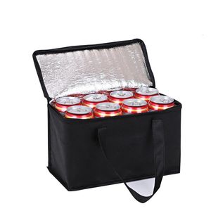 Portable Lunch Cooler Bag Folding Insulation Picnic Ice Pack Food Thermal Outdoor Tin Foil Bags Drink 240511