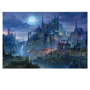 Puzzles 75*50cm Adult 1000 Pieces Jigsaw Puzzle Castle Night Beautiful Landscape Paintings Stress Reducing Toys Christmas Gift Y240524