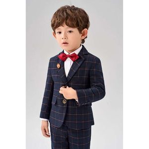 Japan Boys Plaid Wedding Suit Dzieci Zdjęcie Photos Blazer Party Costume Kostum