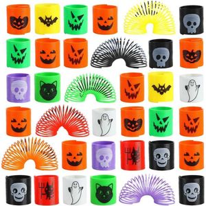 Halloween Toys Halloween Toys 36 Pieces Childrens Bat Ghost Pumpkin Coil Spring Toys Slinky Mini Magic Spring Fidget Pressure Party Discount Game Award WX5.22