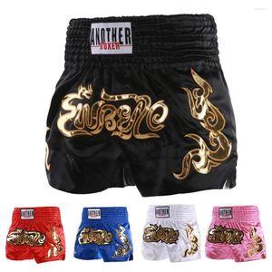 Shorts maschile leggero Muay Thai Boxing for Men Women Training Kickboxing Trunks con larga cintura elastica