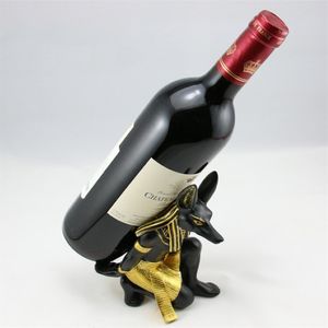 Harz Anubis Gott Weinregal Beste Weinflaschenhalter Tier ägyptische Hund Gott Wein Stand Accessoires Home Bar Dekoration Präferenz 240a