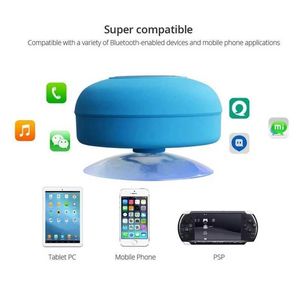 Portable Speakers Mini Bluetooth speaker shower subwoofer waterproof hands-free speaker with suction cup microphone suitable for bathrooms swimming S24524021