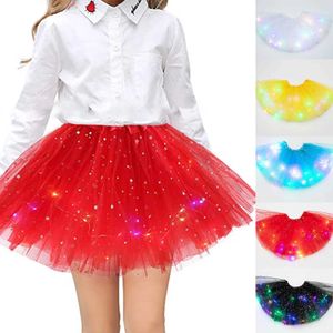 Skirts Led Luminescent Light Womens Tulle Celebrity Skiing Short Tutu Mini Skiing Adult Figure Ballet Dress Party Come Ball Dress Mini Skiing S2452408