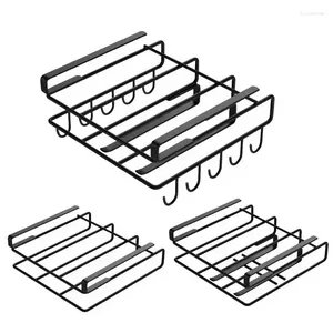 キッチンストレージステンレス鋼のまな板オーガナイザーハング可能なサービングトレイラックキャビネットポットのふたの下には、ホルダーベーキングパン