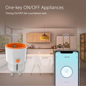 Tuya Smart Zigbee Plug Socket 3680W 16A Power Energy Monitoring Timer Switch EU Outlet Voice Control