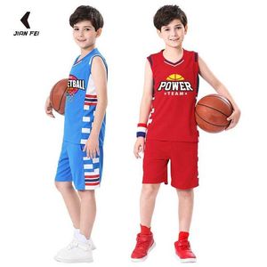 Jerseys Großhandel High Quty Kids Basketball Uniformen Custom 100% Polyester Mesh Rückfall atmungsaktive Basketballtrikots für Jungen M991 T240524