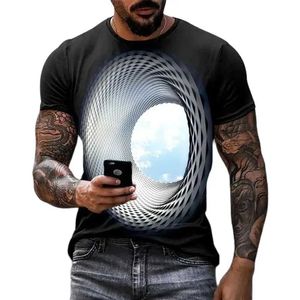 Erkek Tişörtleri Moda Sıcak Satış Kişiselleştirilmiş ve İlginç Gökyüzü Grafik T-Shirt Yeni Günlük Üç Yolu Eddy Mevcut Baskı Büyük Boy Oğdu O-Neck T-Shirt Y240522