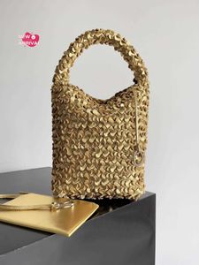 Designer Womens Bag Small Cabat Bucket Botegaveneta Liten Intreccio Floral Bucket Bag Goldsliver