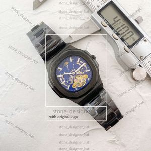 Patekphilippe 시계 남자 디자이너 시계 고품질 오렌지 5968 자동 이동 43mm 크기 PP 스테인리스 스틸 스트랩 방수 사파이어 4445