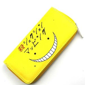 Purse Anime Assassination Classroom Korosensei långa kvinnor plånböcker män kortinnehavare handväska y240524