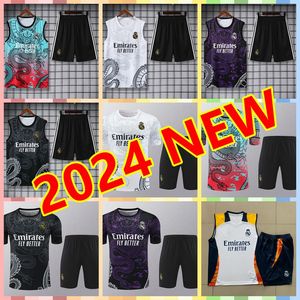 24/25 Rastreos de futebol do Real Madrids Rusota de rastreio Definir shorts de manga curta Men Football Chandal Futbol sobrevivência 2024 2025 Jersey Soccer Jersey Sleesess Calele