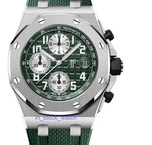 Aeipoy Watch Designer di lusso Full Offshore Green Face Titanium Metal Mechanical Mens Watch A4E6