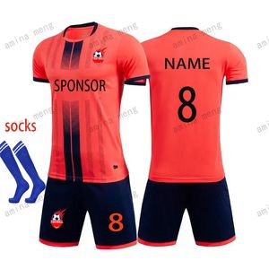 Children Football Jerseys Sets Men Boys Soccer Clothes Suit Short Sleeve Kids Uniforms Tracksuit Jersey Kit 240523