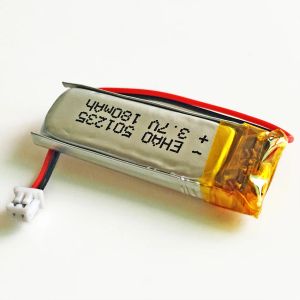 501235 3,7V 180MAH LIPO lítio Bateria recarregável com JST 1,25mm 2pin Conector para MP3 Bluetooth Videonet Video Pen