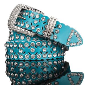 Belt Rhinestines Belts For Women Designer Diamond Belt Width 3 2cm Cowskin Shine Classic Female midjebälten 240E