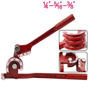 重いチューブチューブパイプベンダー3 in 1 90° / 180°6mm / 8mm / 10mmアルミニウム銅鋼燃料ブレーキラインマニュアル曲げ肘ツール