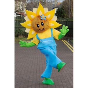 Sun Mascot Flower Costume Custom Kits Kits Mascotte Dresses Fancy Carnival N30804 Trajes de mascote