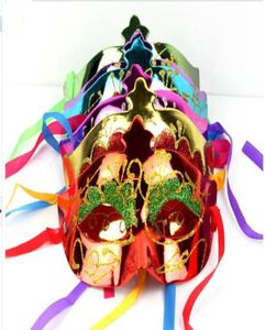 Women039s Venetian Masquerade Mask Glitter Mardi Gras Halloween Ball Mask One Size Fit mest blandad Color1655990