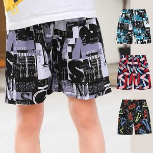 Shorts Short Pants for Big Boys 3 4 5 7 8 9 11 12 13 Years Kids Sports Short Quick Dry Shorts Fashion Black Letters Babies Beach Shorts Y240524