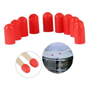 10 pezzi di bacchette silenziose punte silenziose protezioni per parete tamburia muto copre accessori set di tamburi di materiale silicone