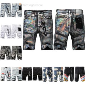 jeans viola cortometraggi da uomo jeans viola nuovi marchi viola cortometrali in denim stile casual wash vintage street street alla moda hip hop hole designer ksubi jeans short mashans jeans