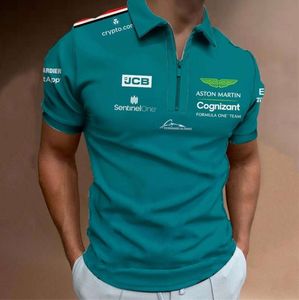 2024 Herren Polos Fashion Aston Martin Team T-Shirts Spanischer Rennfahrer Fernando 14 und Spaziergang 18 Polo-Shirts 6682ess