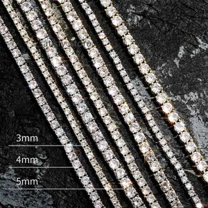 Luxury Custom Fine Jewelry CZ Tennis Chain Necklace Moissanite Chain 925 Sterling Silver High Quality Trendy Cuban Link Chain