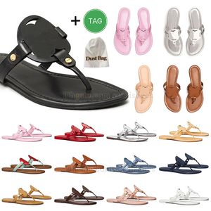 OG Famous designer sandals womens luxury flip flops slippers slides 2024 summer mirror surface black gold pink genuine leather solid sandels woman lady home sandles