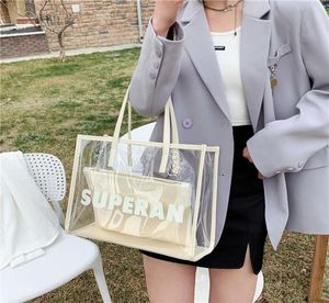 Bolsas de nicho francês avançado ombro único transparente saco saco feminino