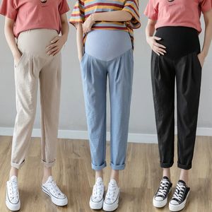 Pregnant Womens Pants Wear Thin Loose Fashionable Casual Trousers In Spring and Autumn Special for Maternity Women 240524