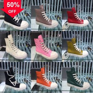 Designers Casual Mens Women Boots Letter Tie Straps Printing Chunky Thick Heel Shoes Matte Bright Leather Classic Style Small Pocket Spring Autumn Boot Shoe