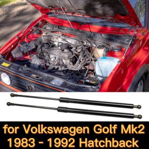 VWフォルクスワーゲンゴルフMK2のフードダンパー1983-1992ハッチバックガスストラットリフトサポートフロントボンネット修正スプリングショックアブソーバーロッド