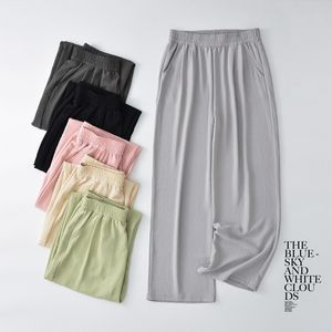 Женские карманные брюки летние женские ленивые повседневные брюки тонкие брюки простые брюки для отдыха
