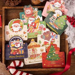 Geschenkkarten Begrüßungskarten 10 Weihnachten Frohe Karten Santa Claus Snowman Customized Blank Cards Weihnachtsfeier Einladungskarten Neujahr Geschenke WX5.22