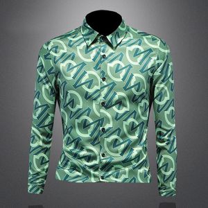 Herrendesigner Bluse Langarm Business Shirts Vintage Tops Modekleidung Herren Drehen Kragenkleidung neue Sommer Spring M-5xl