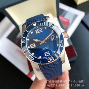 Designer Mechanical Watches Comcast Japan 8215 Automatisk mekanisk klocka Importerad gummiband, guld keramisk ring, Sapphire Glass Men's Watch