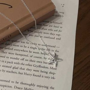 Designer's Everyday Versatile Brand Starfish S925 Sterling Silver Necklace for Women with Five Point Star Minimalist Design Minimal Chain Gift
