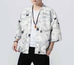 Original Men Japan Style Jackets Cardigan Shirt Coat Traditionell Loose Printing Fashion Casual Thin Jacket Summer Men039s Outer7098764