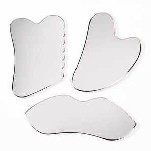 Face Massager Stainless steel Gua Sha tool scraper for facial skincare massage used tightening enhancing beauty SPA skin care fading wrinkles and spots Q240523