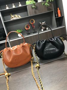 2024 New Designer High end Soft Leather Folded Chain Handbag Cloud Bag Small Blessing Bag Handbag Versatile Crossbody Bag Trend