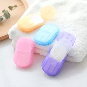 20 PCS/conjunto de sabão em caixa descartável Armaterapia portátil Bath Bath Travel Mini Sabaps Soaps Sabaps Acessórios de banheiro base