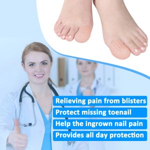 Pexmen 2Pcs Gel Toe Caps Big Toe Protector Breathable Sleeves Provide Pain Relief from Missing Ingrown Toenails Blisters