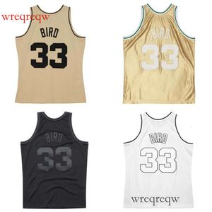 Larry Bird Ed Basketball Jersey S-6xl 1985-86 Mesh Hardwoods Classics Retro Jerseys Men Men Youth Green White Black 33